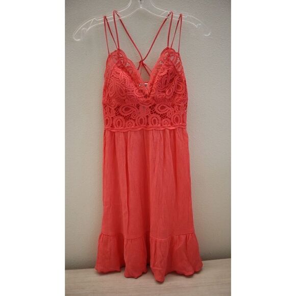 Victoria's Secret PINK 11174064 Women's Sz XS Coral Strappy Sundress - Picture 1 of 11